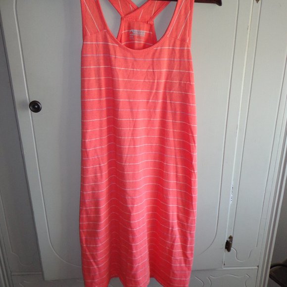 Mountain Khakis Contour Racer-Back Dress S Melon Stripe - Picture 1 of 8